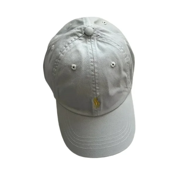 Grey pony-logo cap shown in the linked Polo Ralph Lauren catalog listing
