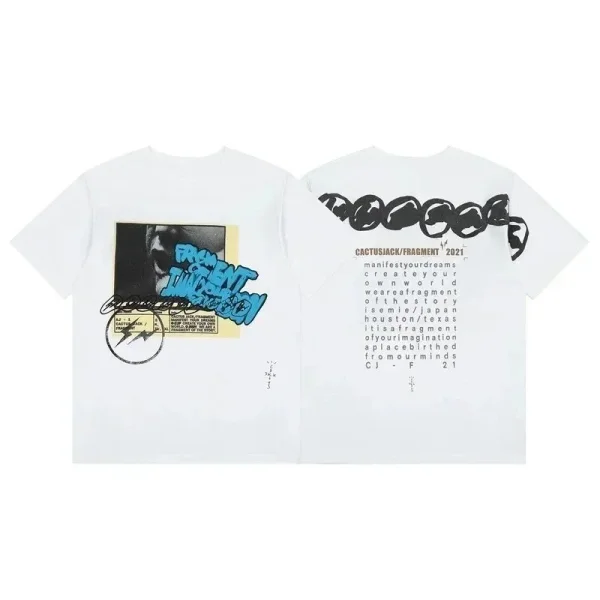 White Cactus Jack tee shown in the linked Fragment Design catalog listing
