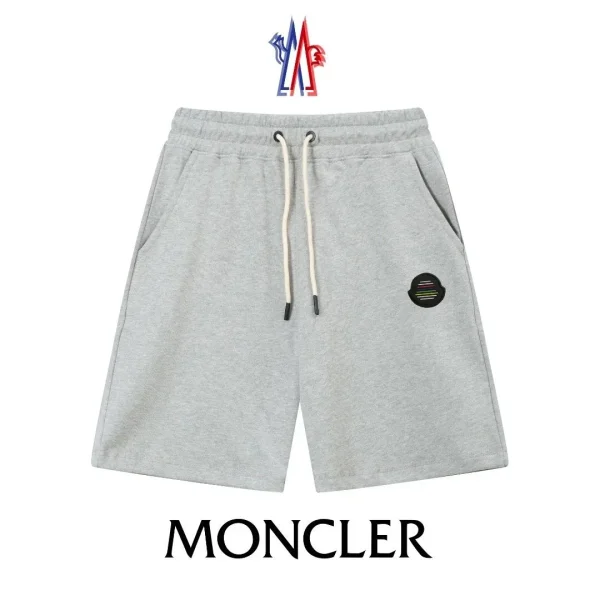 Grey logo shorts shown in the linked Moncler catalog listing