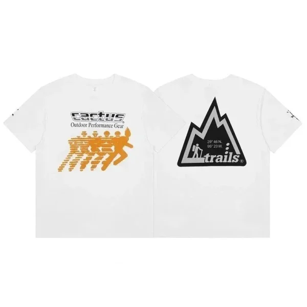 White trails graphic tee shown in the linked Cactus Plant Flea Market catalog listing
