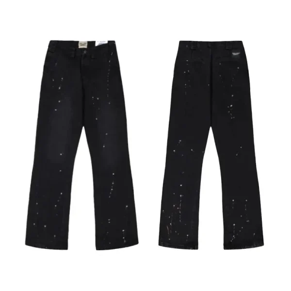 Black dotted jeans shown in the linked A Bathing Ape catalog listing
