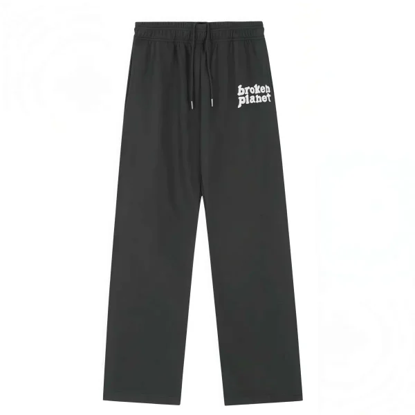 Black logo trousers shown in the linked Broken Planet catalog listing