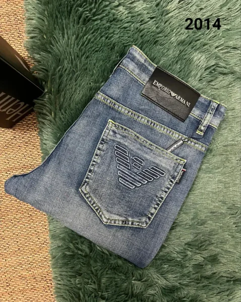 Classic blue denim shown in the linked Armani catalog listing