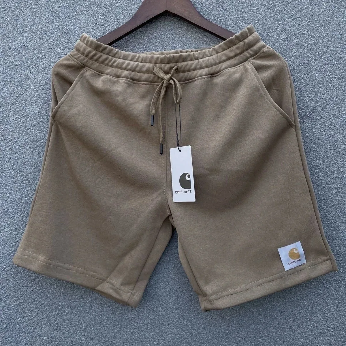Carhartt · Taupe drawstring shorts