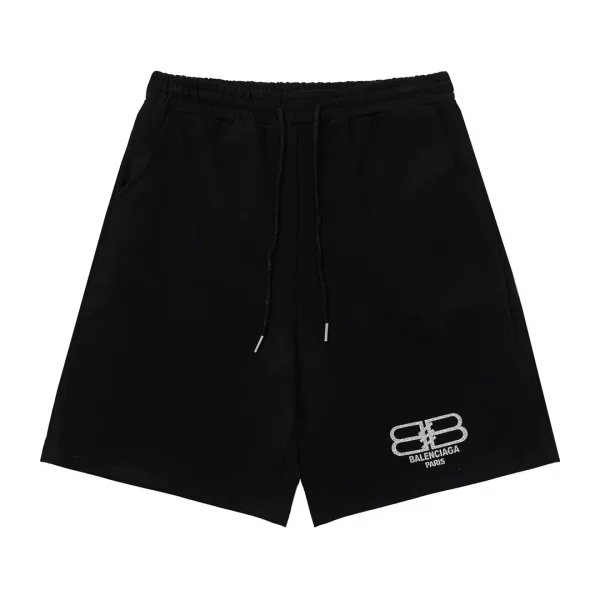 Black BB-logo shorts shown in the linked Balenciaga catalog listing