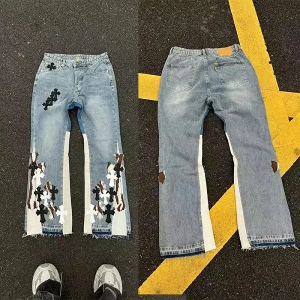 Cross-detail jeans shown in the linked Chrome Hearts catalog listing
