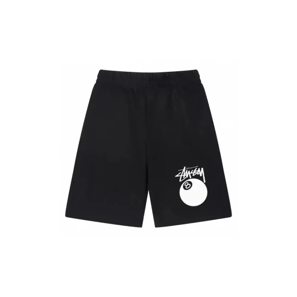 Black 8-ball shorts shown in the linked Stussy catalog listing
