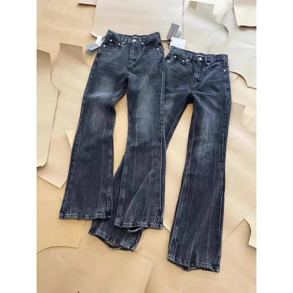 Dark flared jeans shown in the linked Balenciaga catalog listing