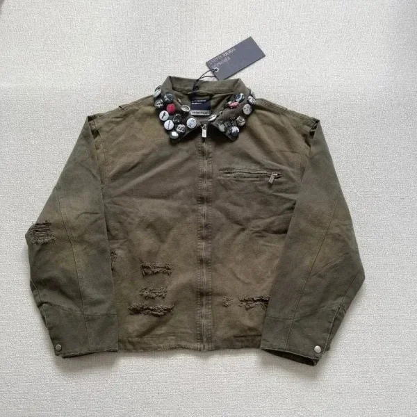 Olive work jacket shown in the linked Givenchy catalog listing